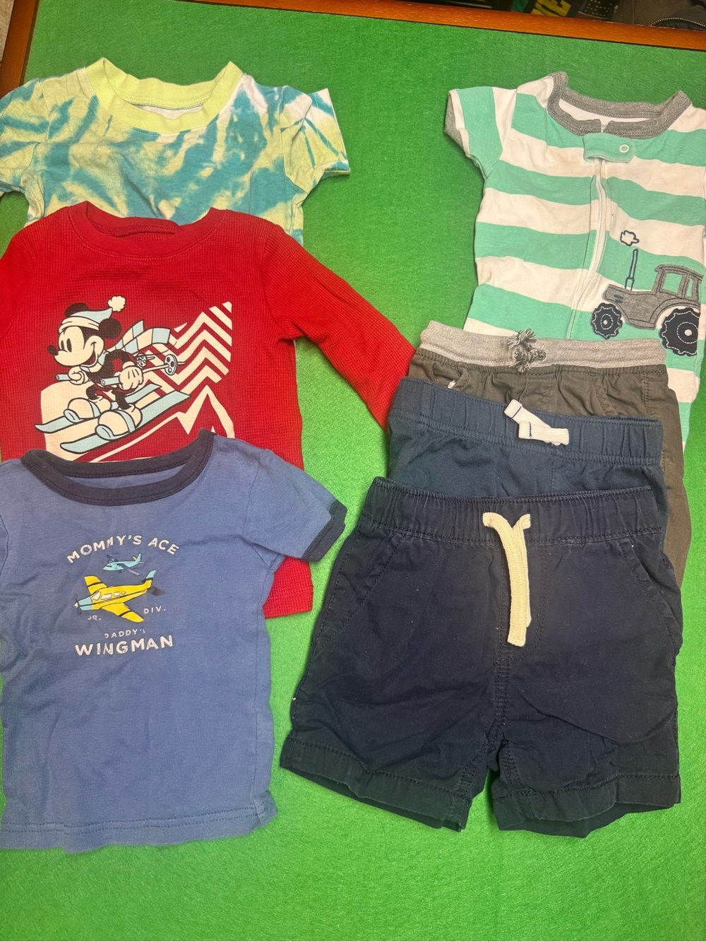 Mixed Baby Boy Outfit Bundle - Navy, Red, Blue, Teal